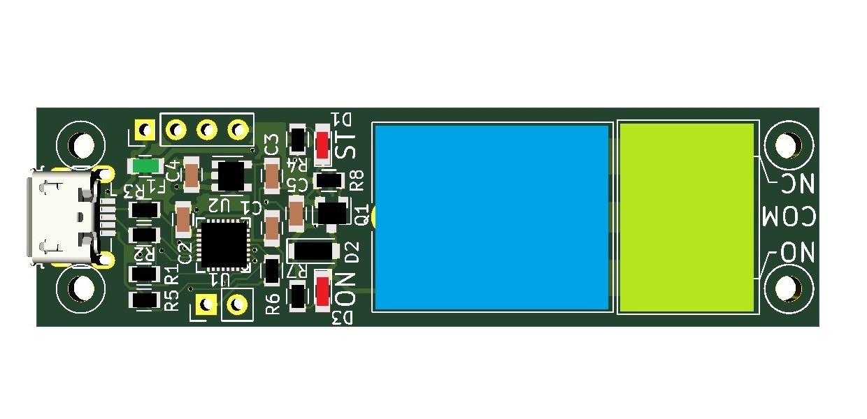 Relay board top view
